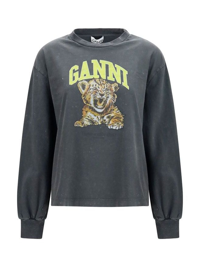 Ganni · Тениска · Сив | DontMiss.bg