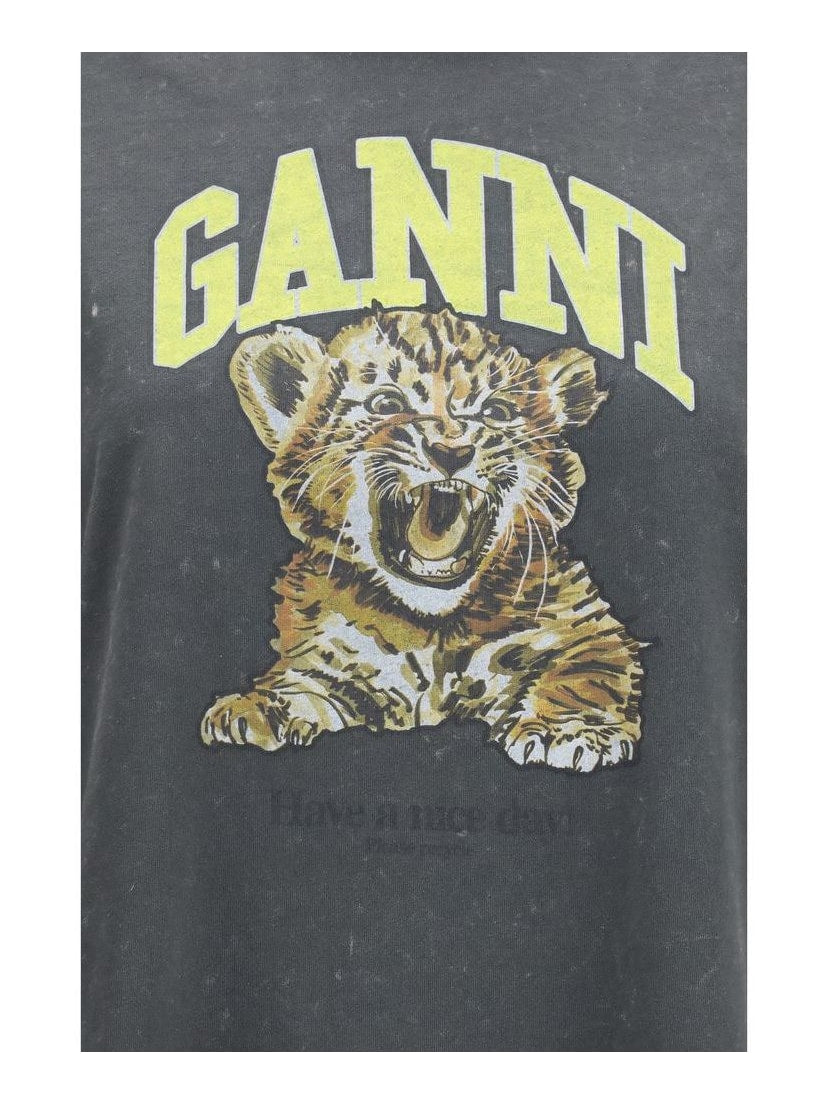 Ganni · Тениска · Сив | DontMiss.bg