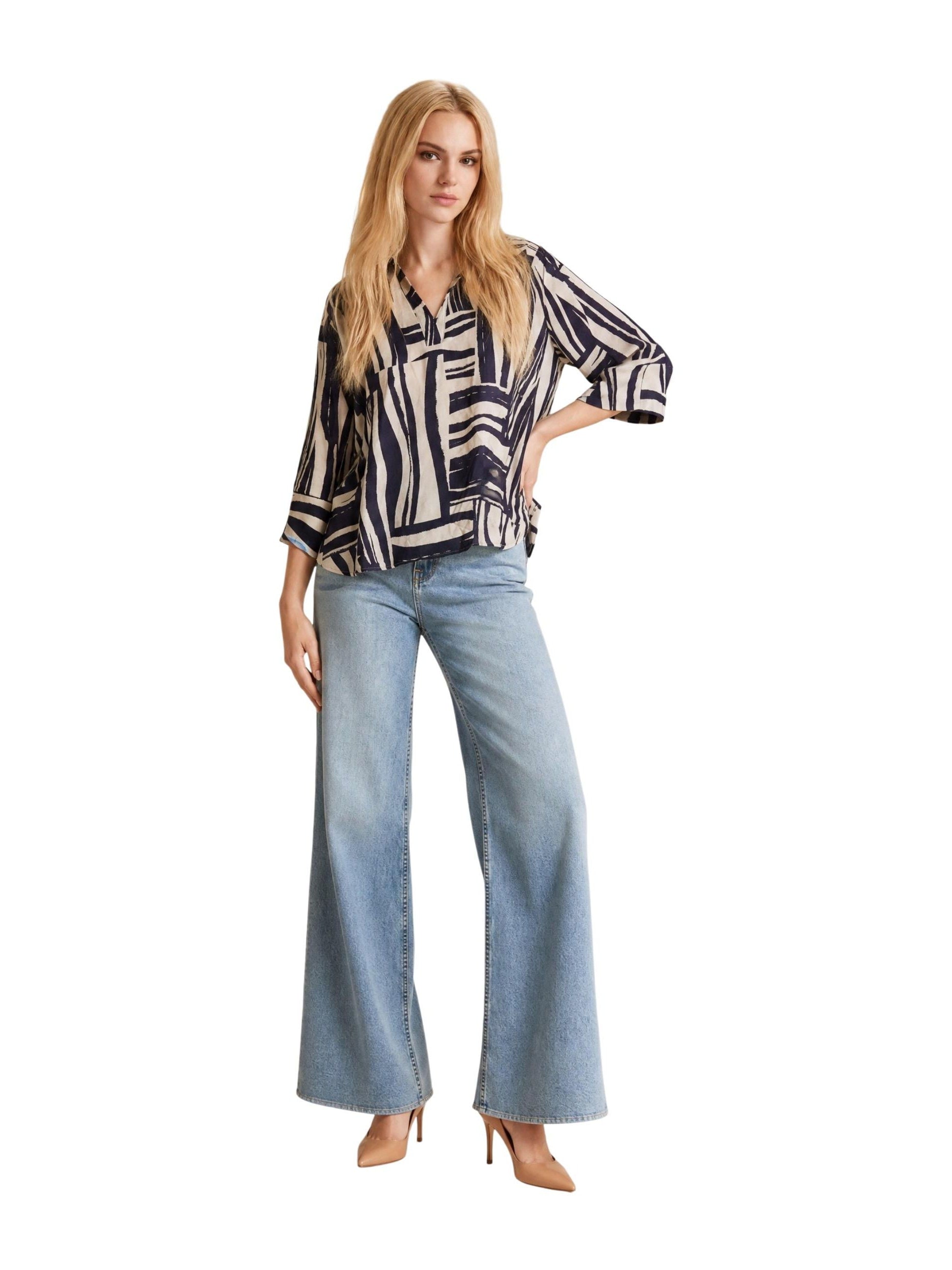 Jacqueline De Yong · Блуза · Jdypepper 3/4 V-Neck Collar Top Wvn Dia | DontMiss.bg