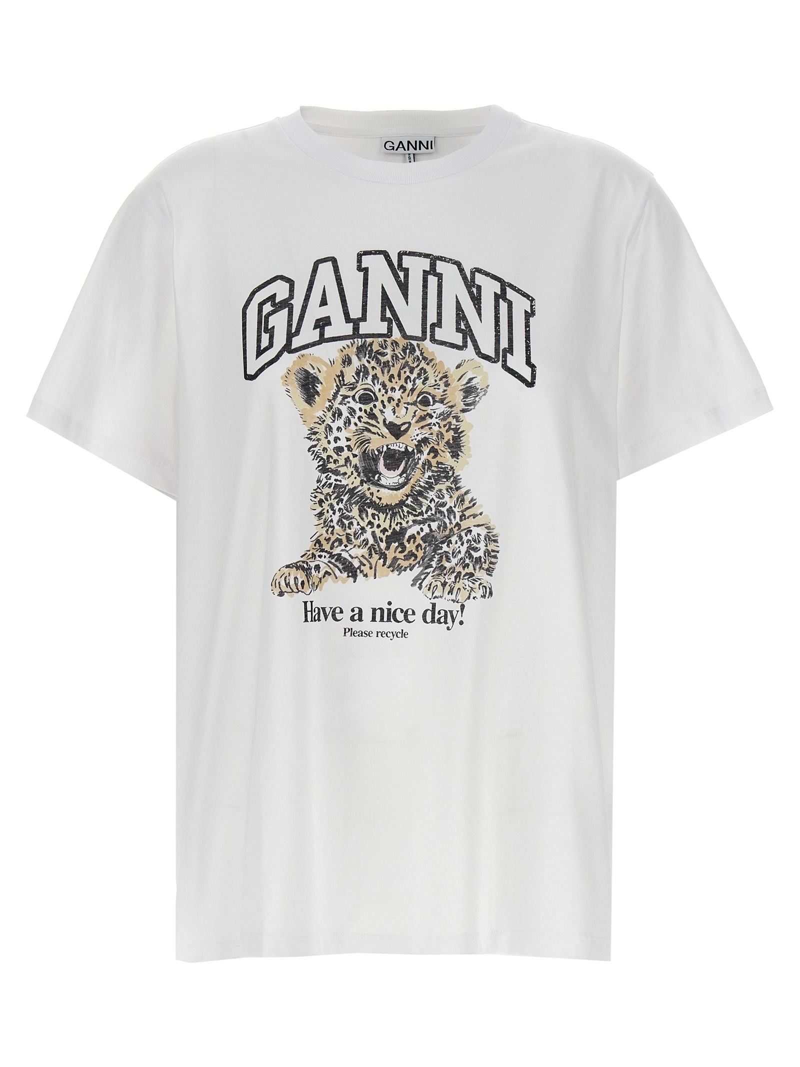 Ganni · Тениска · Бял | DontMiss.bg