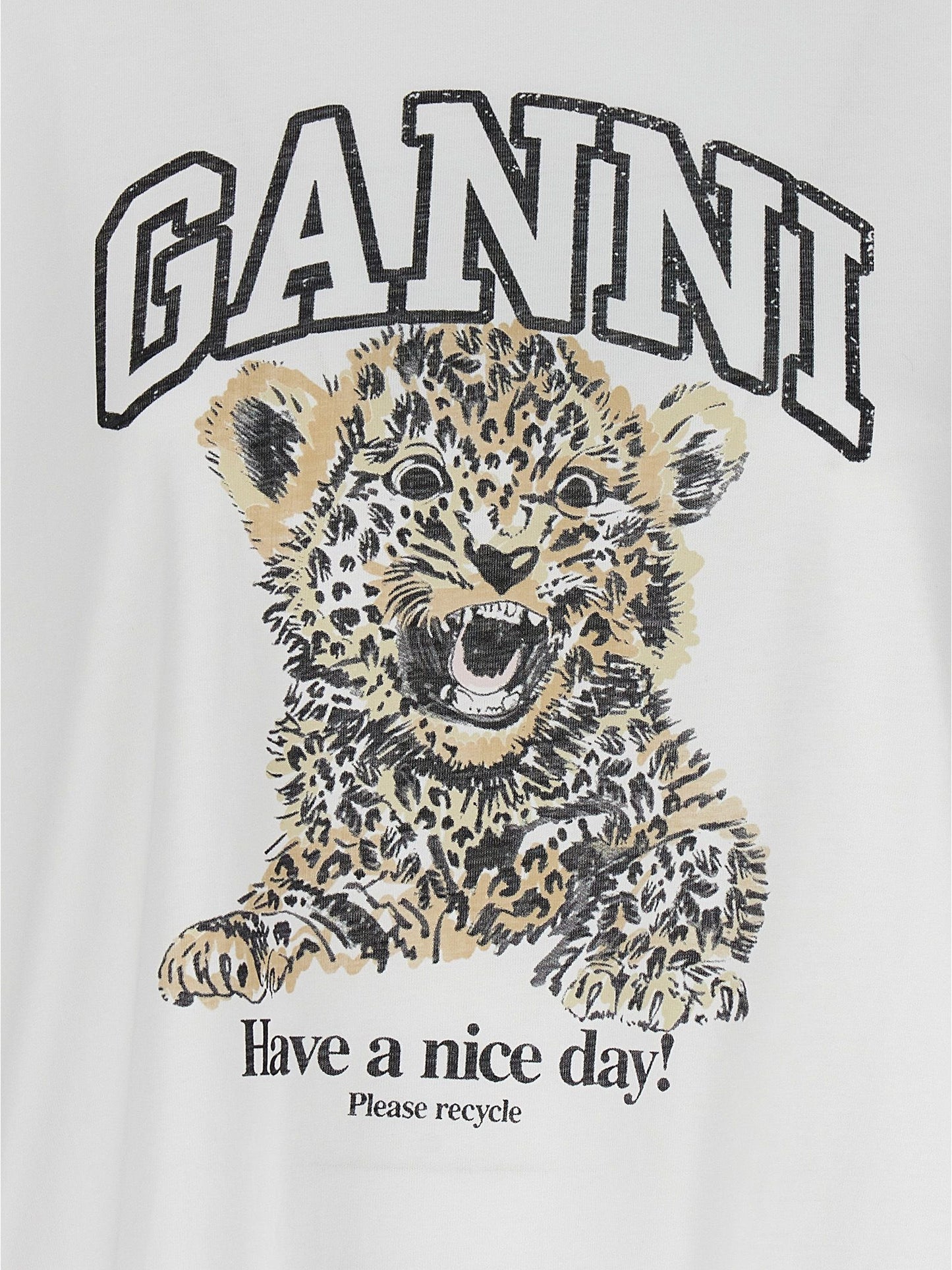 Ganni · Тениска · Бял | DontMiss.bg