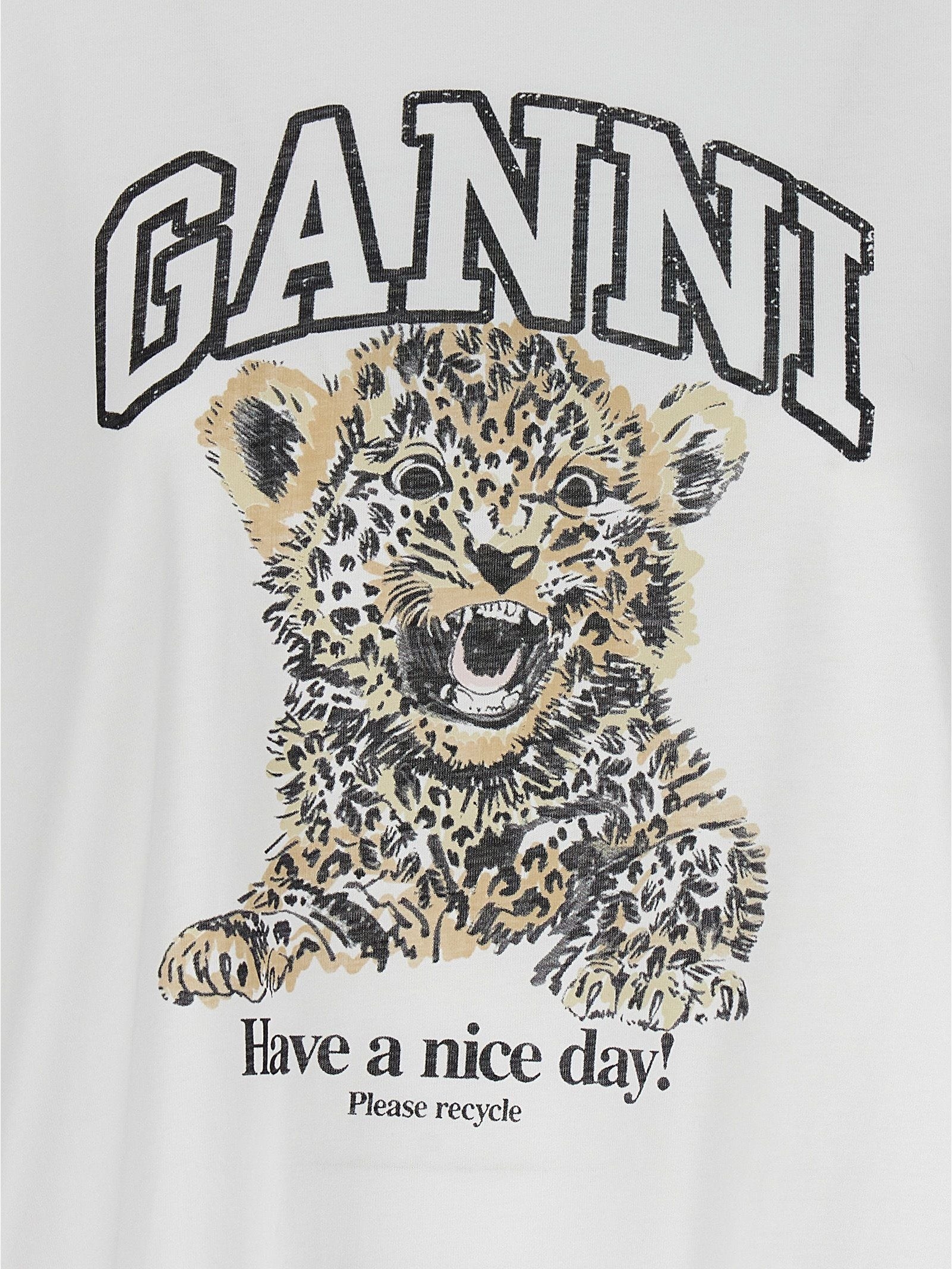 Ganni · Тениска · Бял | DontMiss.bg