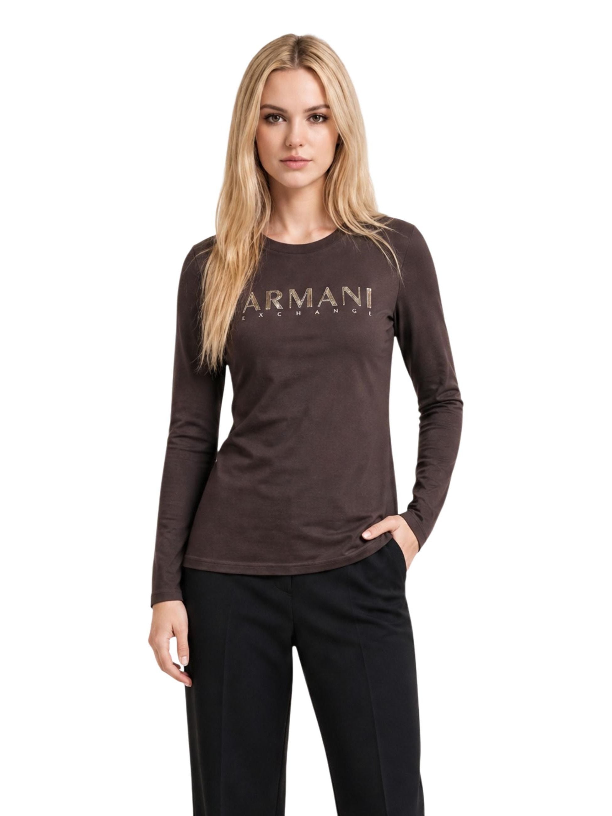 Armani Exchange · Тениска · Кафяв | DontMiss.bg