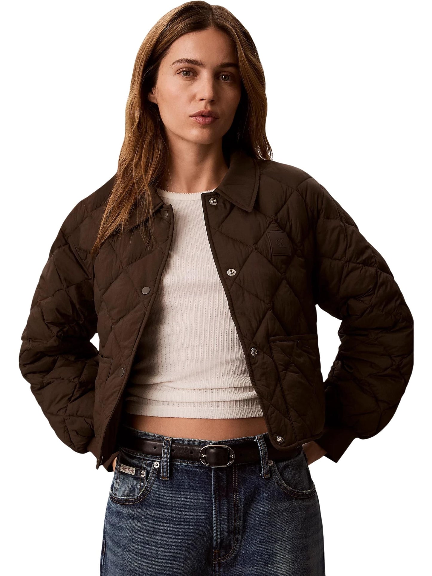 Calvin Klein Jeans · Ватирано яке · Кафяв | DontMiss.bg
